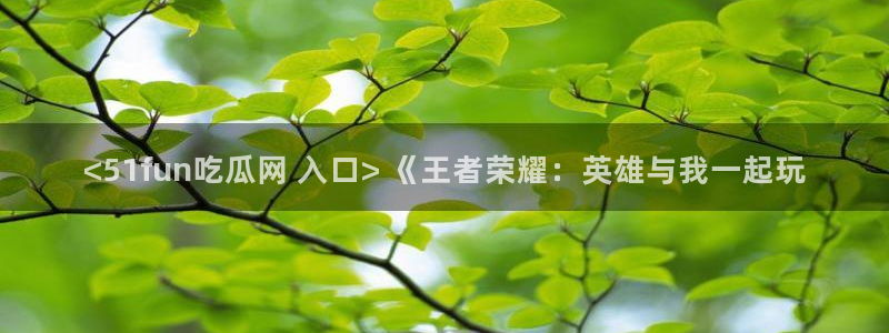 高血糖可以吃瓜吗：<51fun吃瓜网 入口> 《王者荣耀：英雄与我一起玩