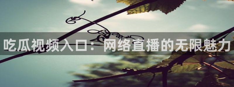 91吃瓜网今日吃瓜入口：吃瓜视频入口：网络直播的无限魅力